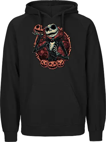 Pumpkin Nightmare - Movie, animated, animation, horror, Halloween, pumpkin, skeleton, character, fantasy - Fairtrade Hoodie
