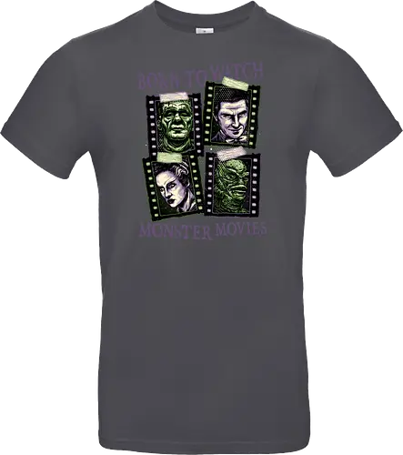 Born to watch monster movies - Horror, horror movies, classic horror, classic, monsters, creature, Halloween - Standard T-Shirt