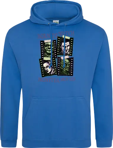 Born to watch monster movies - Horror, horror movies, classic horror, classic, monsters, creature, Halloween - Standard Hoodie