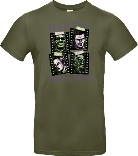 Born to watch monster movies - Horror, horror movies, classic horror, classic, monsters, creature, Halloween - Standard T-Shirt
