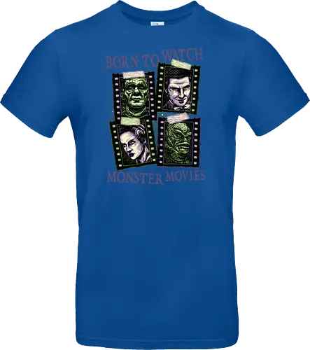 Born to watch monster movies - Horror, horror movies, classic horror, classic, monsters, creature, Halloween - Standard T-Shirt