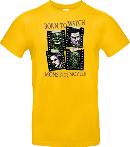 Born to watch monster movies - Horror, horror movies, classic horror, classic, monsters, creature, Halloween - Standard T-Shirt