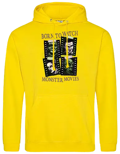 Born to watch monster movies - Horror, horror movies, classic horror, classic, monsters, creature, Halloween - Standard Hoodie