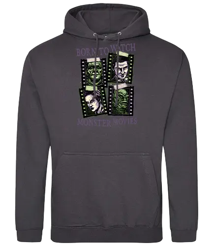 Born to watch monster movies - Horror, horror movies, classic horror, classic, monsters, creature, Halloween - Standard Hoodie