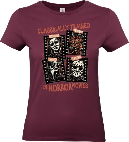 Classically Trained in Horror Movies - Horror, horror movies, classic horror, classic, villain, Halloween - Standard T-Shirt (Women)