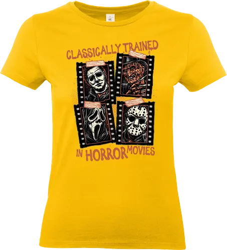 Classically Trained in Horror Movies - Horror, horror movies, classic horror, classic, villain, Halloween - Standard T-Shirt (Women)