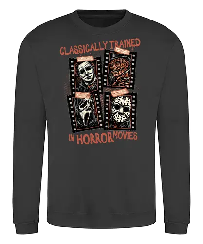 Classically Trained in Horror Movies - Horror, horror movies, classic horror, classic, villain, Halloween - Sweatshirt