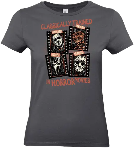 Classically Trained in Horror Movies - Horror, horror movies, classic horror, classic, villain, Halloween - Standard T-Shirt (Women)