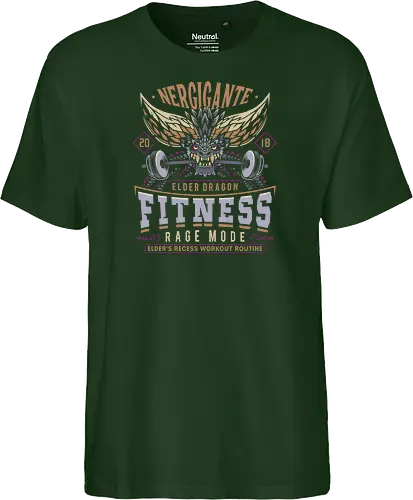 Nergigante Fitness - hunting, monster hunter world, nergigante, gamer, gaming, video games, iceborne, palico, wyvern, monster hunter rise, monster hunter wilds, furious rajang, pukei pukei, wilds ascendance - Fairtrade T-Shirt