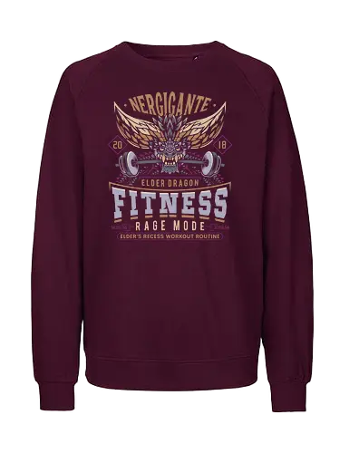 Nergigante Fitness - hunting, monster hunter world, nergigante, gamer, gaming, video games, iceborne, palico, wyvern, monster hunter rise, monster hunter wilds, furious rajang, pukei pukei, wilds ascendance - Fairtrade Sweatshirt