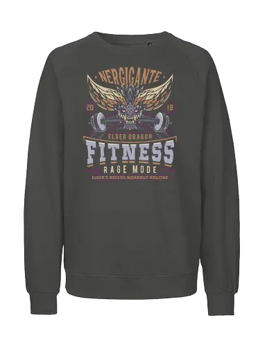 Nergigante Fitness - hunting, monster hunter world, nergigante, gamer, gaming, video games, iceborne, palico, wyvern, monster hunter rise, monster hunter wilds, furious rajang, pukei pukei, wilds ascendance - Fairtrade Sweatshirt