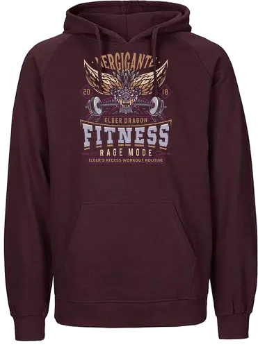 Nergigante Fitness - hunting, monster hunter world, nergigante, gamer, gaming, video games, iceborne, palico, wyvern, monster hunter rise, monster hunter wilds, furious rajang, pukei pukei, wilds ascendance - Fairtrade Hoodie