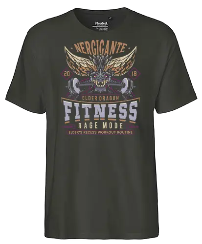 Nergigante Fitness - hunting, monster hunter world, nergigante, gamer, gaming, video games, iceborne, palico, wyvern, monster hunter rise, monster hunter wilds, furious rajang, pukei pukei, wilds ascendance - Fairtrade T-Shirt
