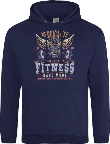 Nergigante Fitness - hunting, monster hunter world, nergigante, gamer, gaming, video games, iceborne, palico, wyvern, monster hunter rise, monster hunter wilds, furious rajang, pukei pukei, wilds ascendance - Standard Hoodie