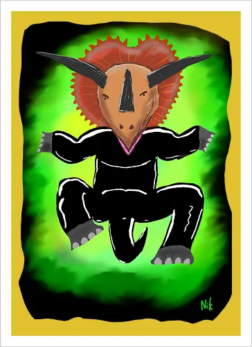 Trinityceratops - albern, Matrix, Trinity, Triceratops, Dinosaurier - Artprint