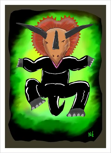Trinityceratops - albern, Matrix, Trinity, Triceratops, Dinosaurier - Artprint