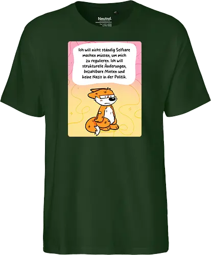 Regulationsfuchs - Fuchs, Politik, Selfcare - Fairtrade T-Shirt