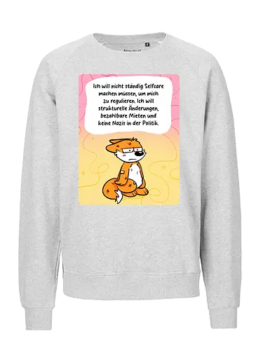 Regulationsfuchs - Fuchs, Politik, Selfcare - Fairtrade Sweatshirt