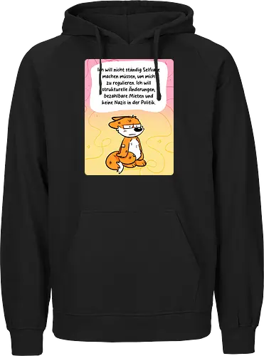 Regulationsfuchs - Fuchs, Politik, Selfcare - Fairtrade Hoodie