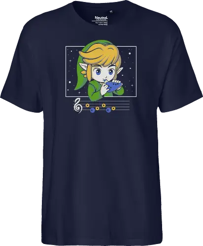 My Song - gaming, videogame, retro, fantasy, music, ocarina, adventure, gamer, geek, nostalgia, melody, magical, character, cartoon, anime, stars, player, classic, illustration, gaming - Fairtrade T-Shirt