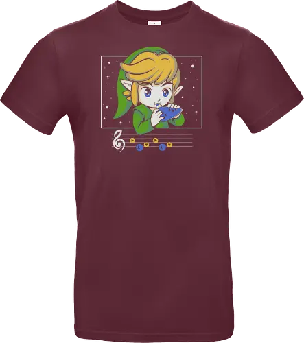 My Song - gaming, videogame, retro, fantasy, music, ocarina, adventure, gamer, geek, nostalgia, melody, magical, character, cartoon, anime, stars, player, classic, illustration, gaming - Standard T-Shirt