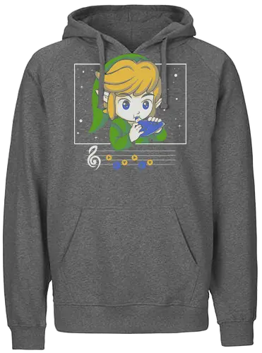My Song - gaming, videogame, retro, fantasy, music, ocarina, adventure, gamer, geek, nostalgia, melody, magical, character, cartoon, anime, stars, player, classic, illustration, gaming - Fairtrade Hoodie
