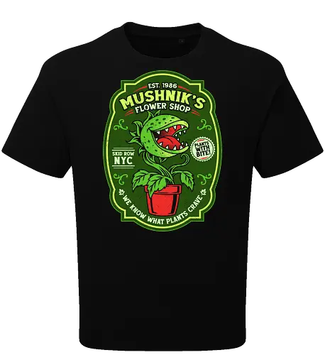 Plants With Bite - 80s, carnivorous plant, comedy, cult classic, geek, halloween, horror, nerd, nostalgia, plant, plant lover, retro, spooky, venus flytrap, vintage - Oversize T-Shirt