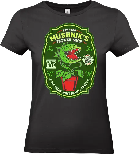 Plants With Bite - 80s, carnivorous plant, comedy, cult classic, geek, halloween, horror, nerd, nostalgia, plant, plant lover, retro, spooky, venus flytrap, vintage - Standard T-Shirt (Women)