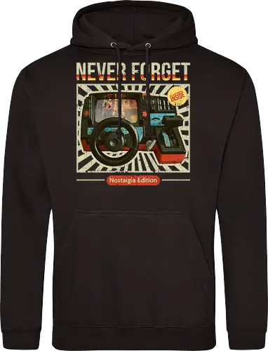 Never Forget - 80s Car Racing Simulator - 80s, 80s kid, 80s toys, childhood, childhood games, childhood memories, never forget, nostalgia, retro, retro style, toys, vintage, 80s aesthetic, 80s retro, nostalgia lover - Standard Hoodie