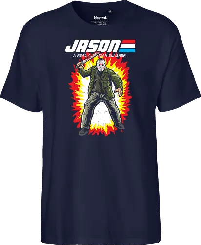 G.I JASON - horror, halloween, slasher, mashup, parody, comic, 80s, hero - Fairtrade T-Shirt