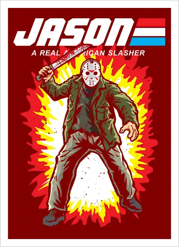 G.I JASON - horror, halloween, slasher, mashup, parody, comic, 80s, hero - Artprint