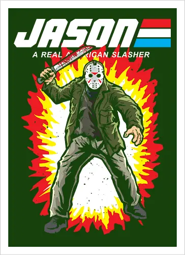 G.I JASON - horror, halloween, slasher, mashup, parody, comic, 80s, hero - Artprint