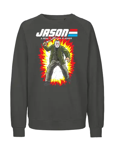 G.I JASON - horror, halloween, slasher, mashup, parody, comic, 80s, hero - Fairtrade Sweatshirt