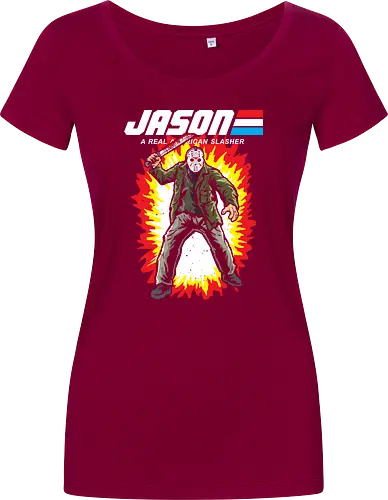 G.I JASON - horror, halloween, slasher, mashup, parody, comic, 80s, hero - Women T-Shirt