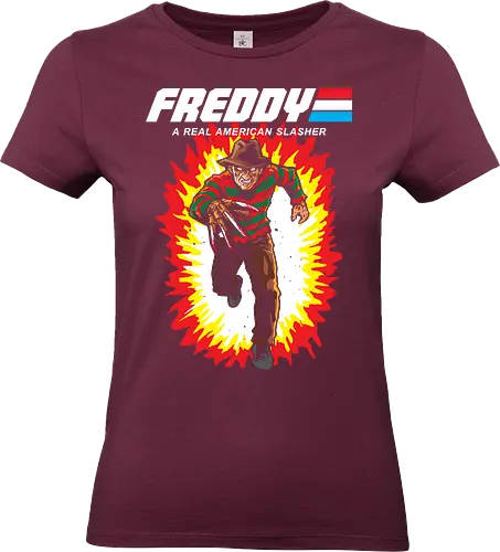 G.I FREDDY - horror, halloween, slasher, mashup, parody, comic, 80s, hero - Standard T-Shirt (Women)