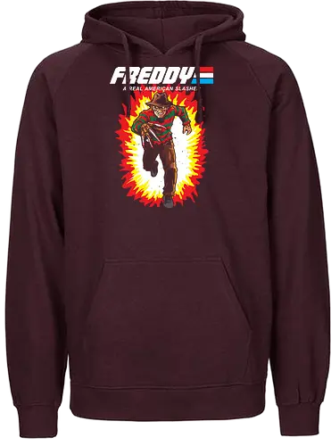 G.I FREDDY - horror, halloween, slasher, mashup, parody, comic, 80s, hero - Fairtrade Hoodie