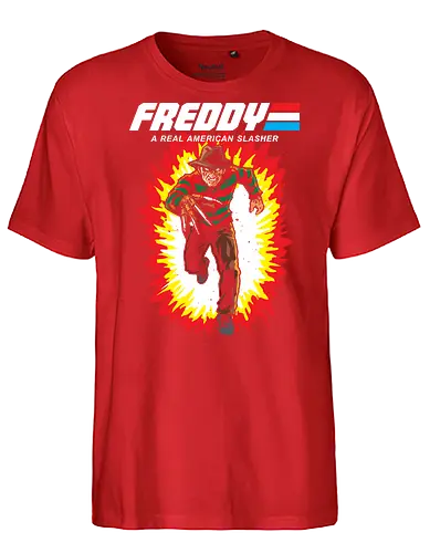 G.I FREDDY - horror, halloween, slasher, mashup, parody, comic, 80s, hero - Fairtrade T-Shirt