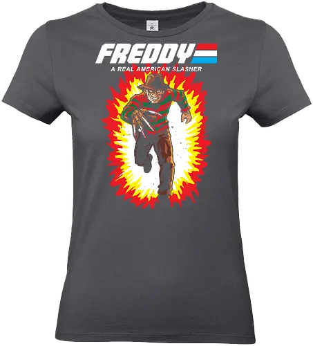 G.I FREDDY - horror, halloween, slasher, mashup, parody, comic, 80s, hero - Standard T-Shirt (Women)