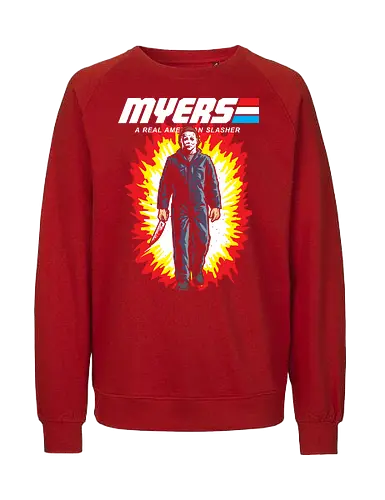 G.I MYERS - horror, halloween, slasher, mashup, parody, comic, 80s, hero - Fairtrade Sweatshirt