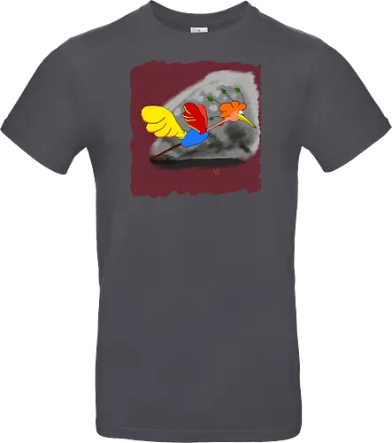 Schräger Vogel - albern, Vogel, Tiere - Standard T-Shirt
