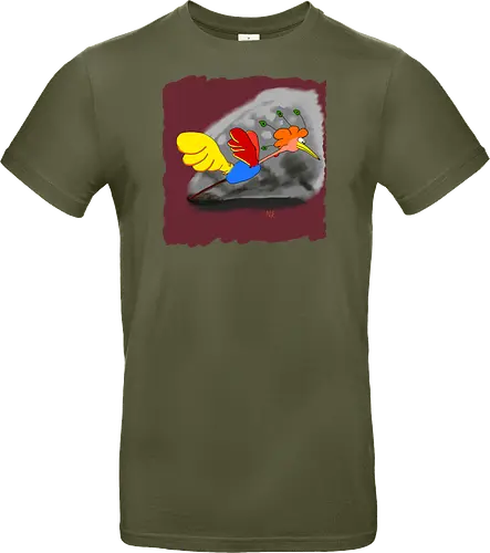 Schräger Vogel - albern, Vogel, Tiere - Standard T-Shirt