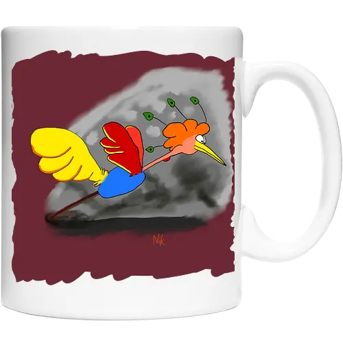 Schräger Vogel - albern, Vogel, Tiere - Cup