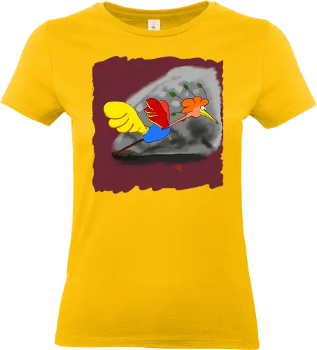 Schräger Vogel - albern, Vogel, Tiere - Standard T-Shirt (Women)