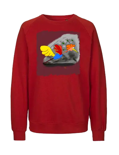Schräger Vogel - albern, Vogel, Tiere - Fairtrade Sweatshirt