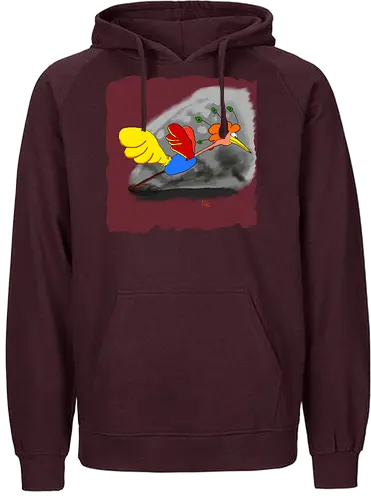 Schräger Vogel - albern, Vogel, Tiere - Fairtrade Hoodie