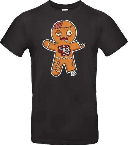 The Ginger-Dead Man: Zombie Cookie - zombie gingerbread man, gingerdead man shirt, creepy cute cookie apparel, halloween christmas mashup, spooky holiday graphic tee, dark humor streetwear, funny zombie clothing, anti christmas merch, alternative holiday fashion, undead dessert design - Standard T-Shirt