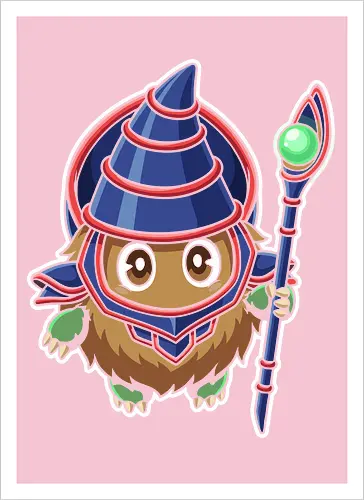 Magical Mascot: The Ultimate Kuriboh - Kuriboh shirt, Dark Magician cosplay graphic, Yu-Gi-Oh merch, nostalgic anime streetwear, trading card game apparel, kawaii monster design, 90s anime clothing, aesthetic otaku fashion, funny anime mashup tee, classic duelist merch - Artprint