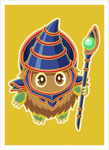 Magical Mascot: The Ultimate Kuriboh - Kuriboh shirt, Dark Magician cosplay graphic, Yu-Gi-Oh merch, nostalgic anime streetwear, trading card game apparel, kawaii monster design, 90s anime clothing, aesthetic otaku fashion, funny anime mashup tee, classic duelist merch - Artprint