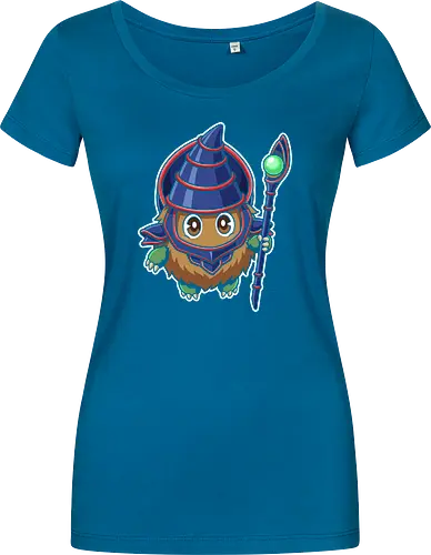 Magical Mascot: The Ultimate Kuriboh - Kuriboh shirt, Dark Magician cosplay graphic, Yu-Gi-Oh merch, nostalgic anime streetwear, trading card game apparel, kawaii monster design, 90s anime clothing, aesthetic otaku fashion, funny anime mashup tee, classic duelist merch - Women T-Shirt