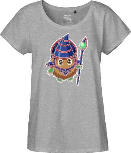 Magical Mascot: The Ultimate Kuriboh - Kuriboh shirt, Dark Magician cosplay graphic, Yu-Gi-Oh merch, nostalgic anime streetwear, trading card game apparel, kawaii monster design, 90s anime clothing, aesthetic otaku fashion, funny anime mashup tee, classic duelist merch - Fairtrade Girl Shirt